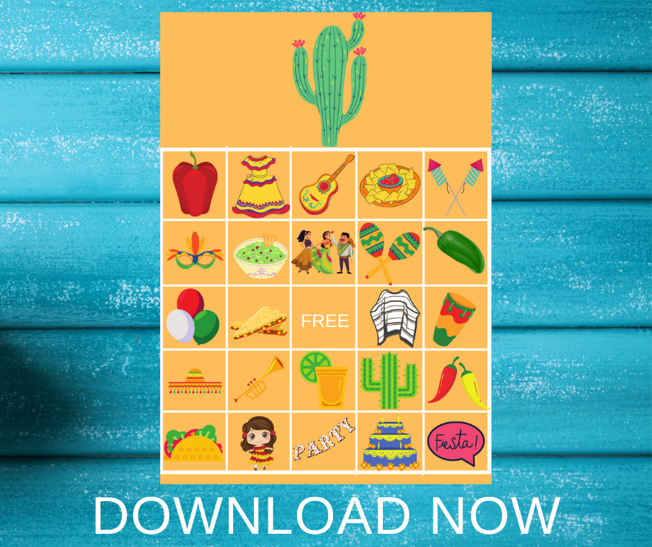 fiesta themed bingo game for a birthday party