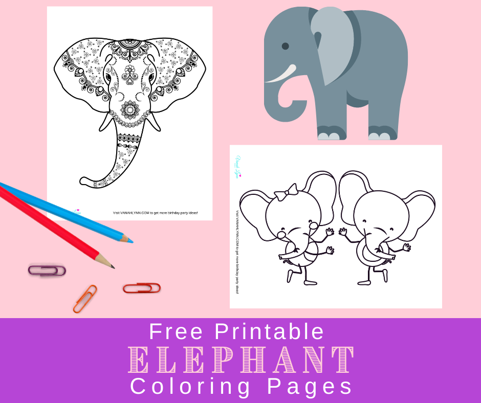 elephant coloring sheets for an elephant birthday party