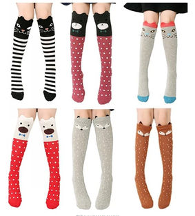 older child easter basket ideas, animal knee socks