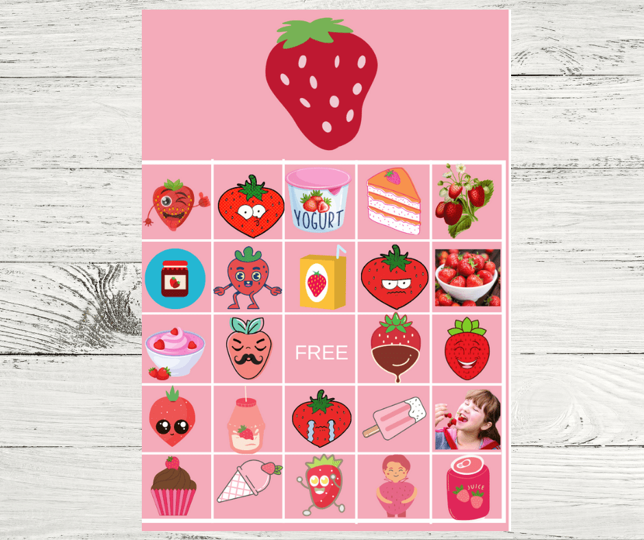 strawberry bingo cards