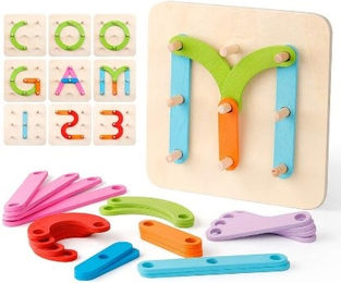 toddler girl easter basket stuffers, fine motor letter puzzles