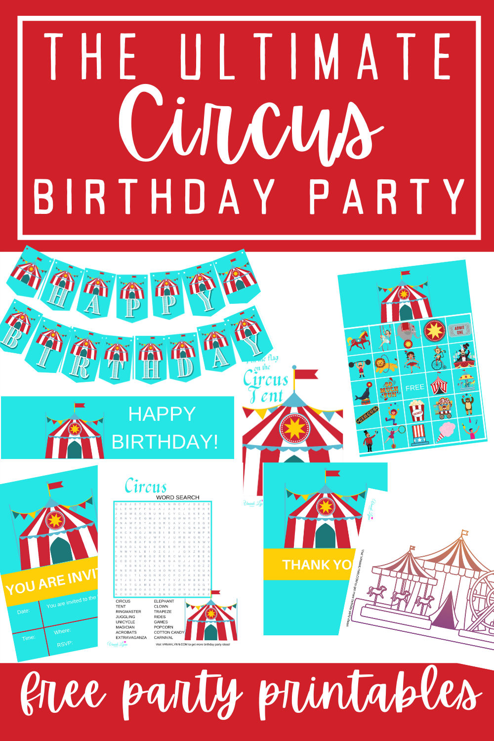 circus 1st birthday party ideas for kids