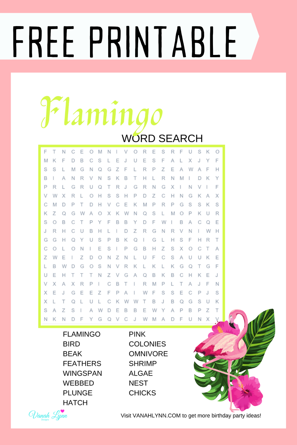 tropical flamingo birthday party game ideas