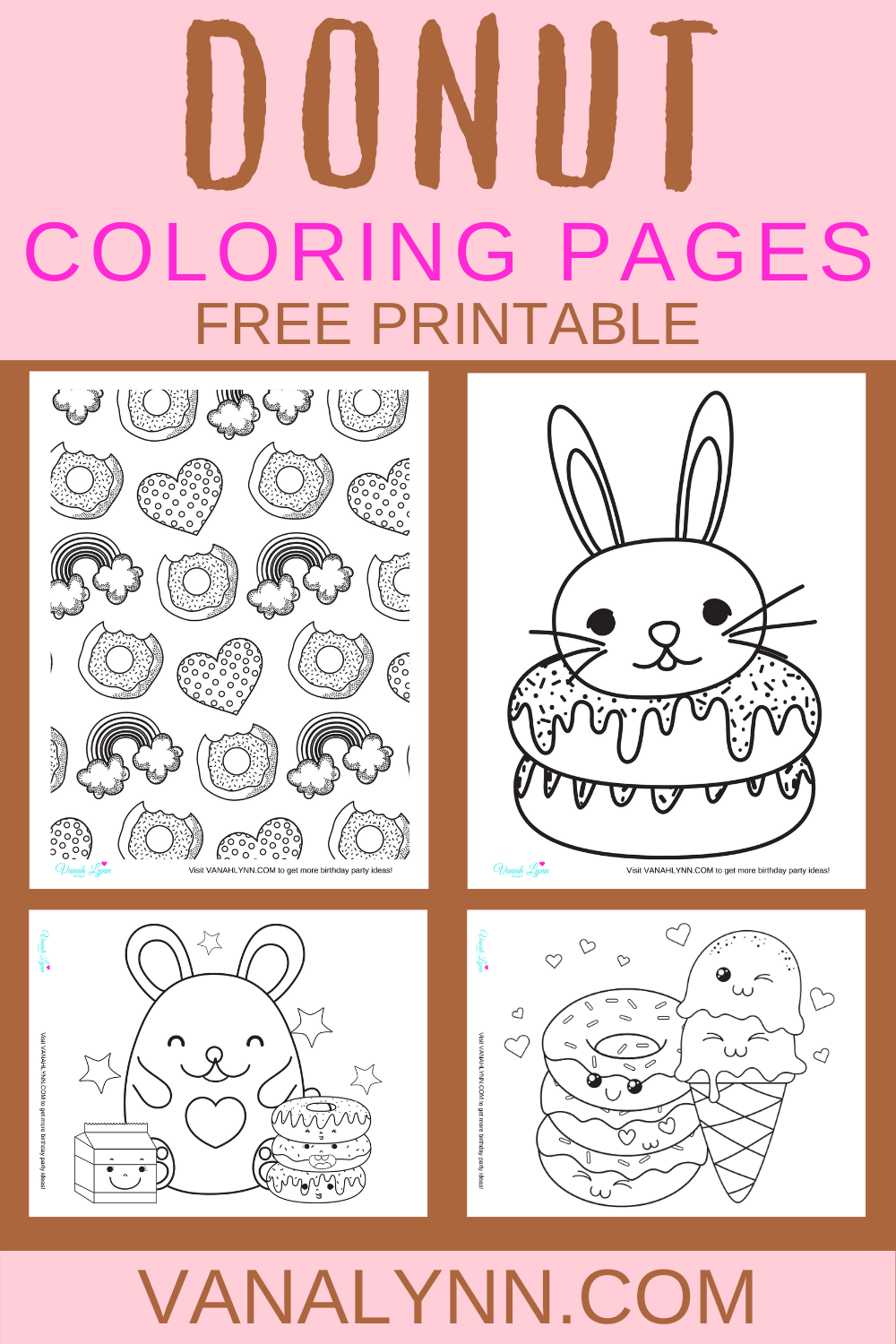 donut coloring pages free printable for toddlers