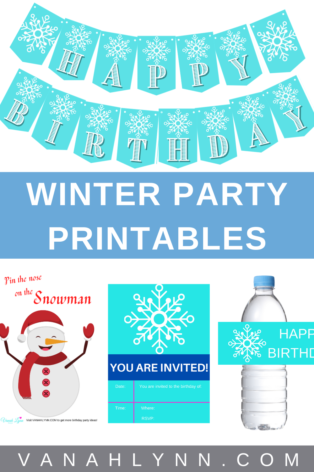 free printable ice queen party kit