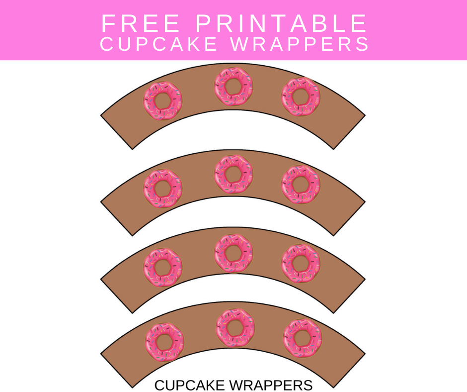 donut girl birthday party ideas cupcake wrappers