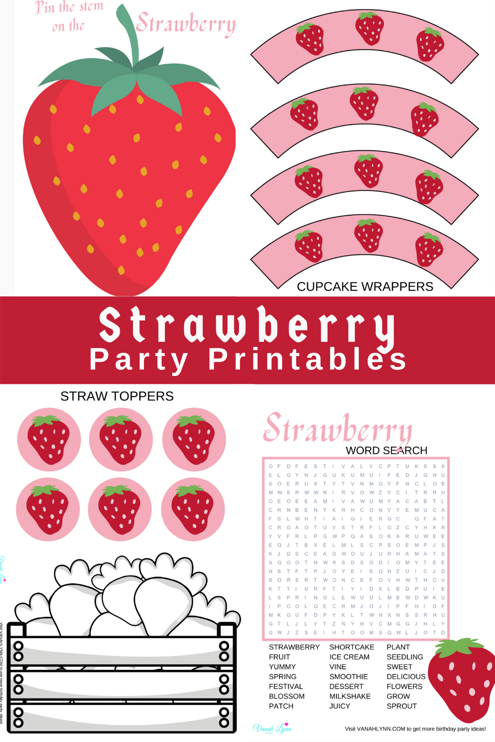 pink birthday party free printables for kids birthday