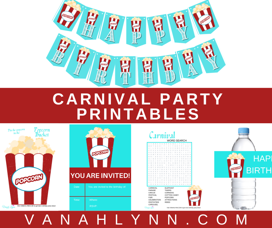 free printable carnival party kit