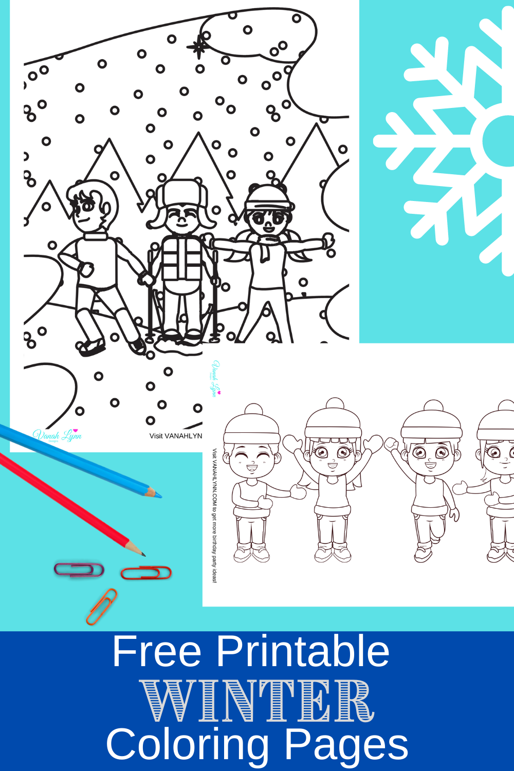 free printable winter themed coloring sheets