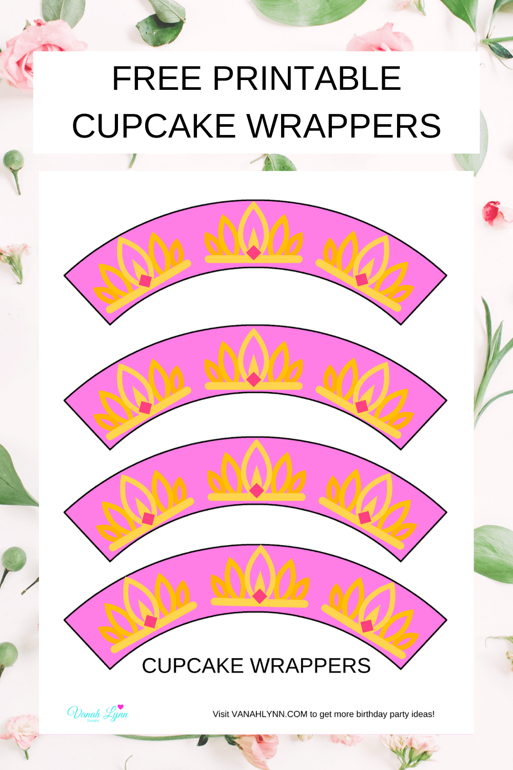 best princess party ideas cupcake wrappers