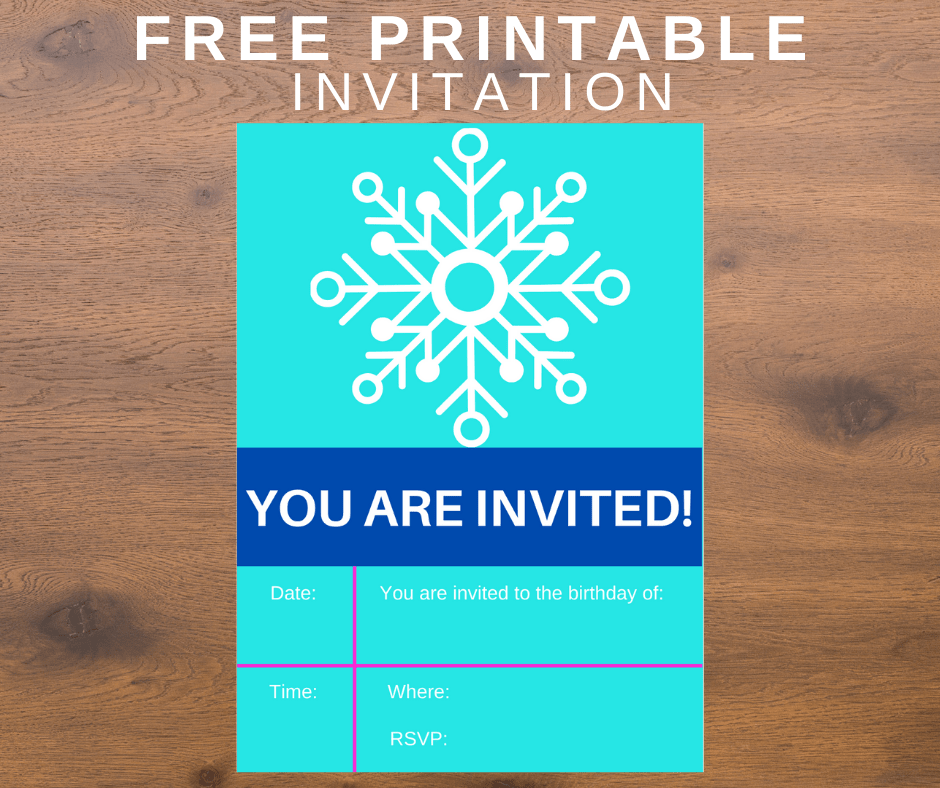 winter birthday invitations