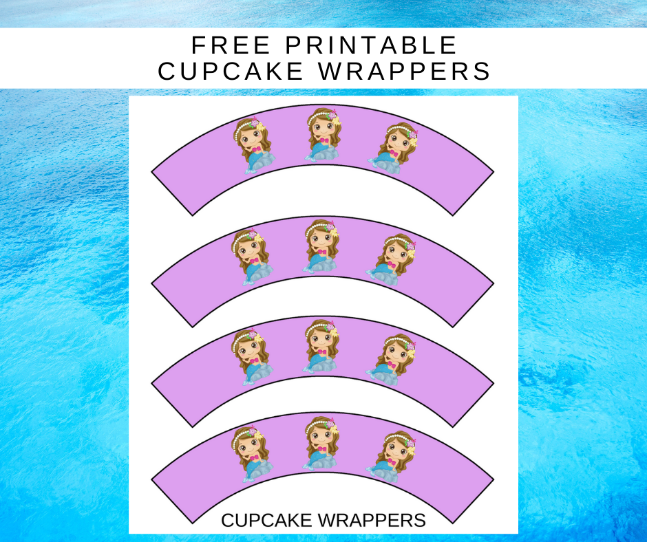 free printable mermaid cupcake wrappers