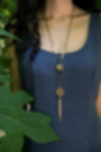 Thumbnail: The Miki ~ Gemstone tassel necklace