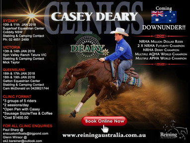 **CASEY DEARY CLINICS** UPDATE & VENUE CHANGES