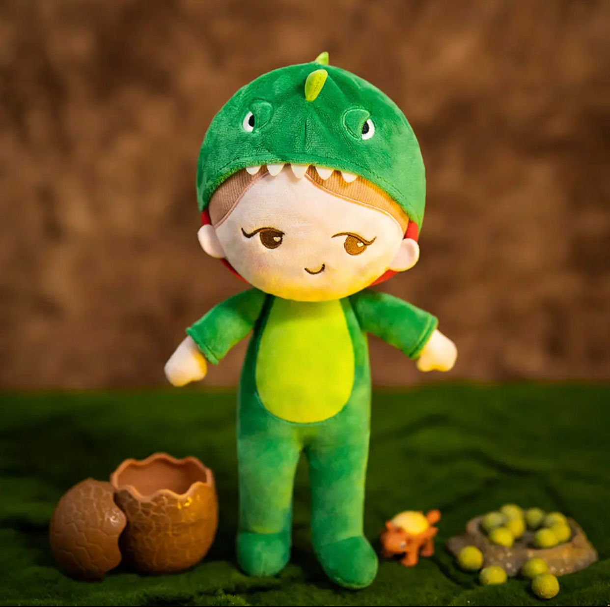 “Dino Girl” Girls Plush Doll 