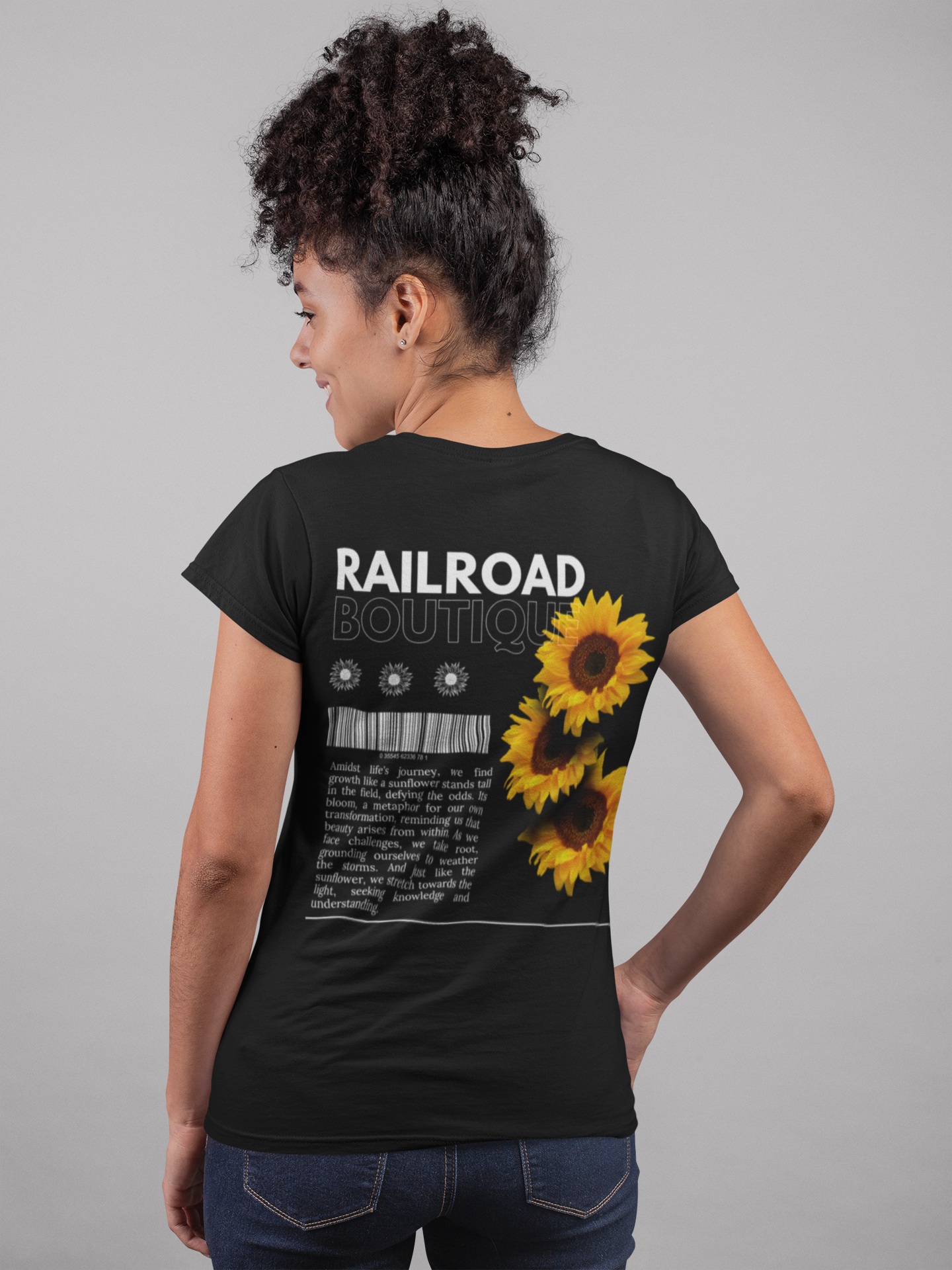 “Sunflower Daze” Ladies Printed T-shirt 
