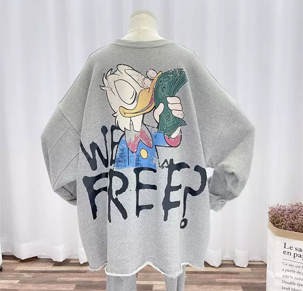 Thumbnail: "Are We Free?" Ladies Oversized Jumper 