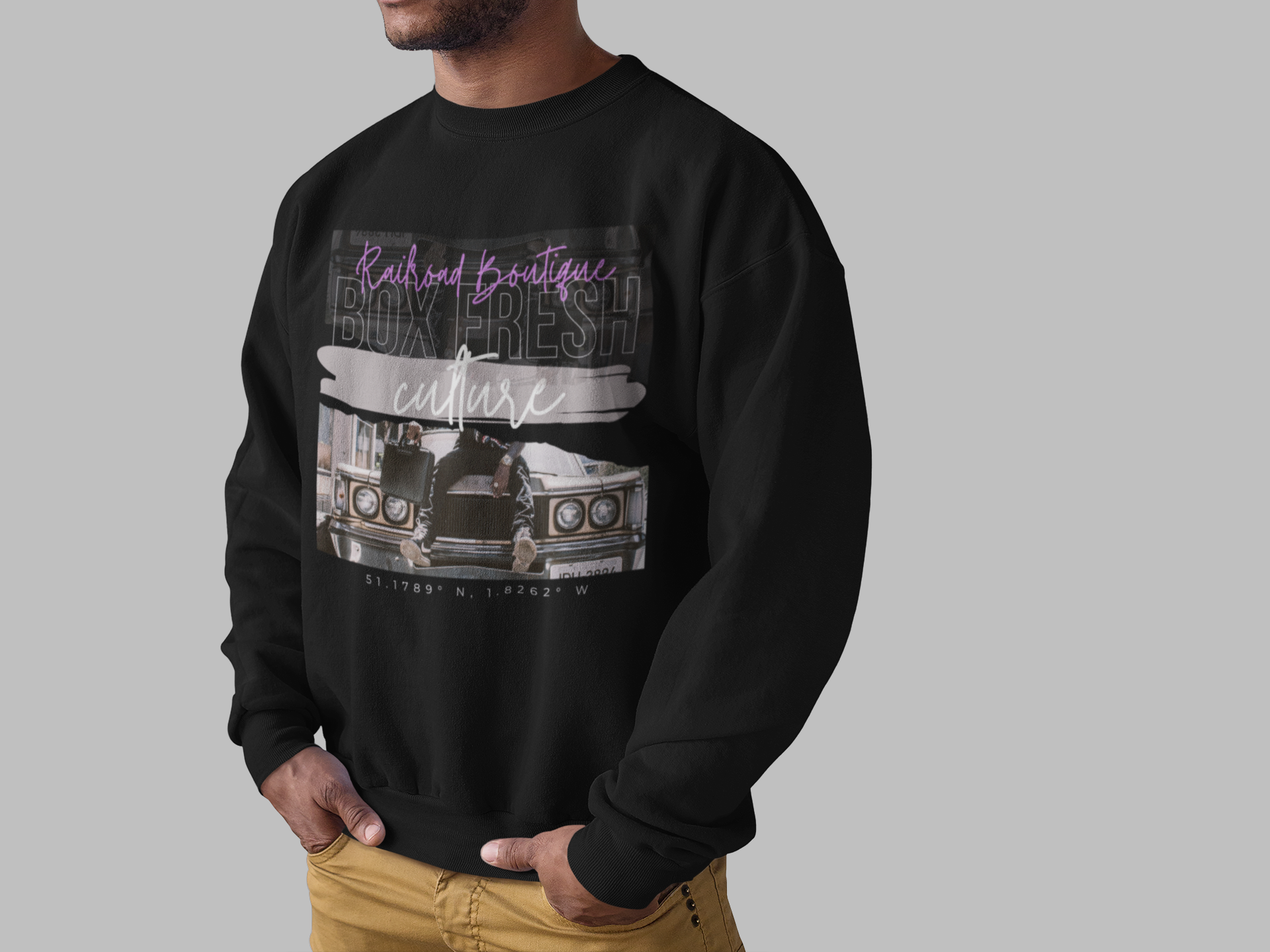 “Box Fresh Culture” Mens Printed Sweatshirt 