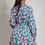 Thumbnail:  “Maiwa” Aqua Floral Print Elasticated Waist Dress 