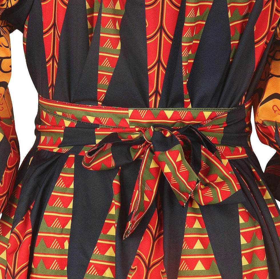Thumbnail: “Nira” Ladies African Wax Print Dress 