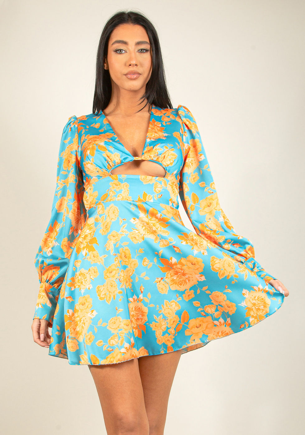 Thumbnail: “Shona” Cut Out Long Sleeve Dress 