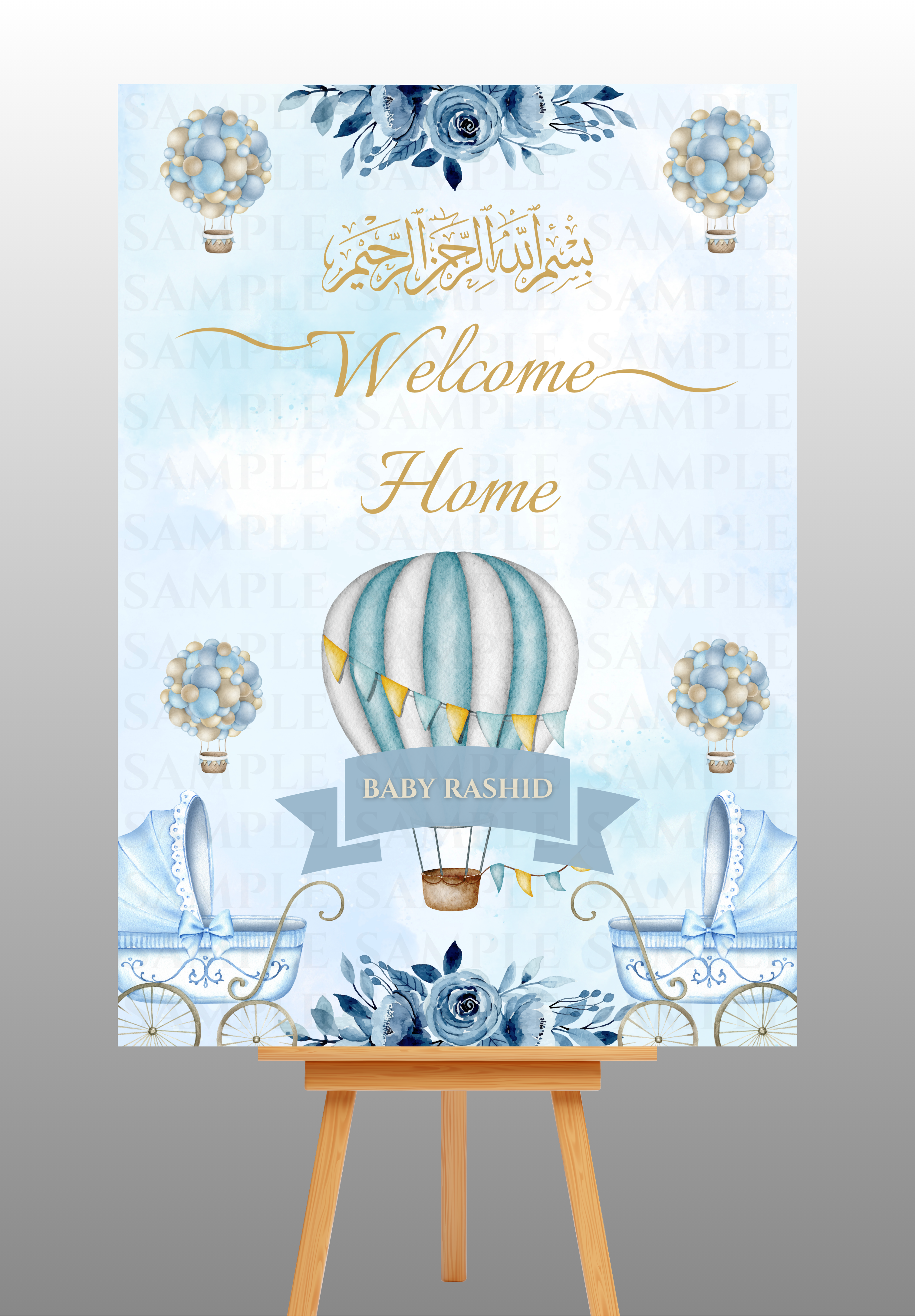 Baby Boy Birthday/Welcome Home Board