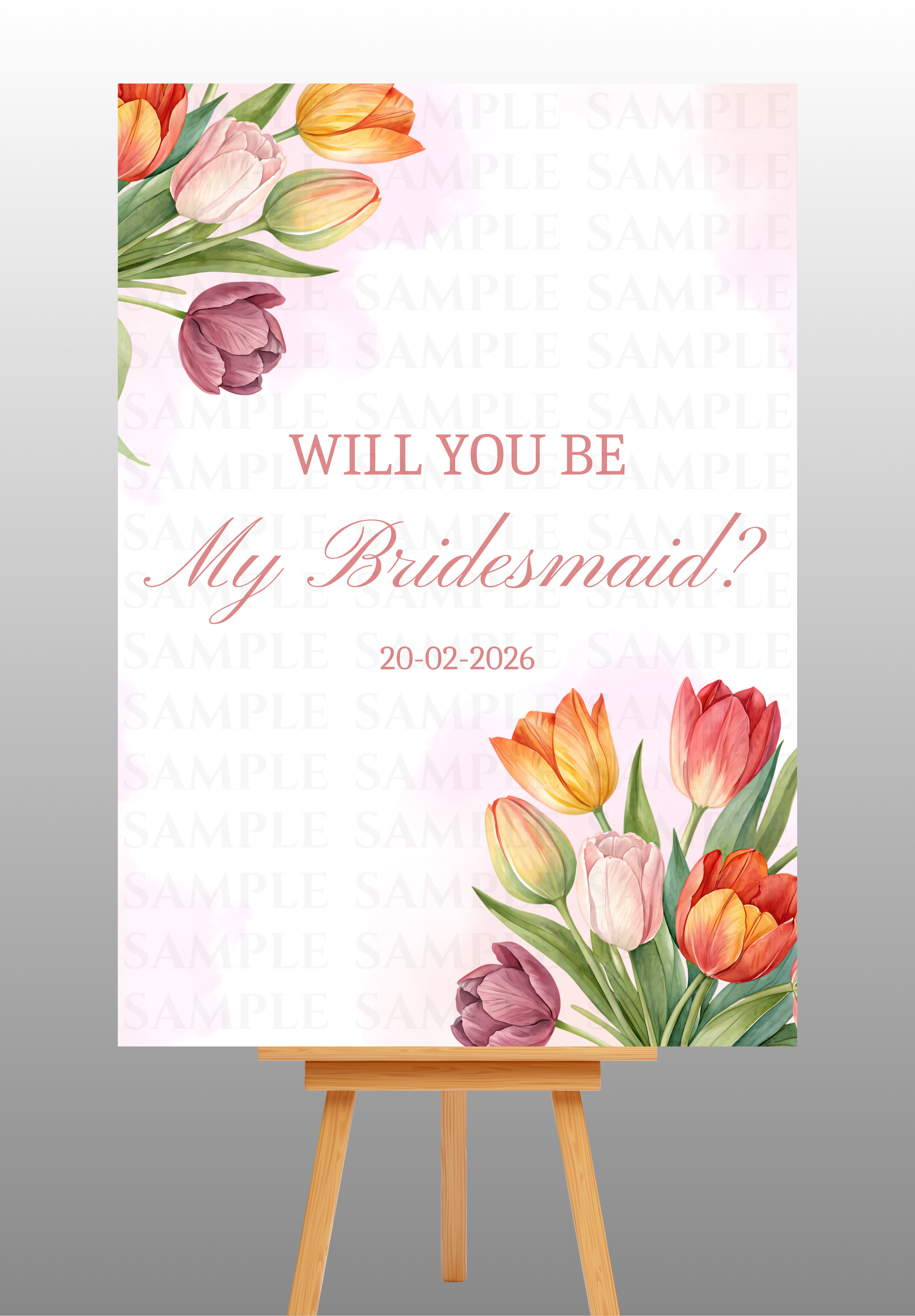 Multicolour Flowers Bridesmaid proposal board