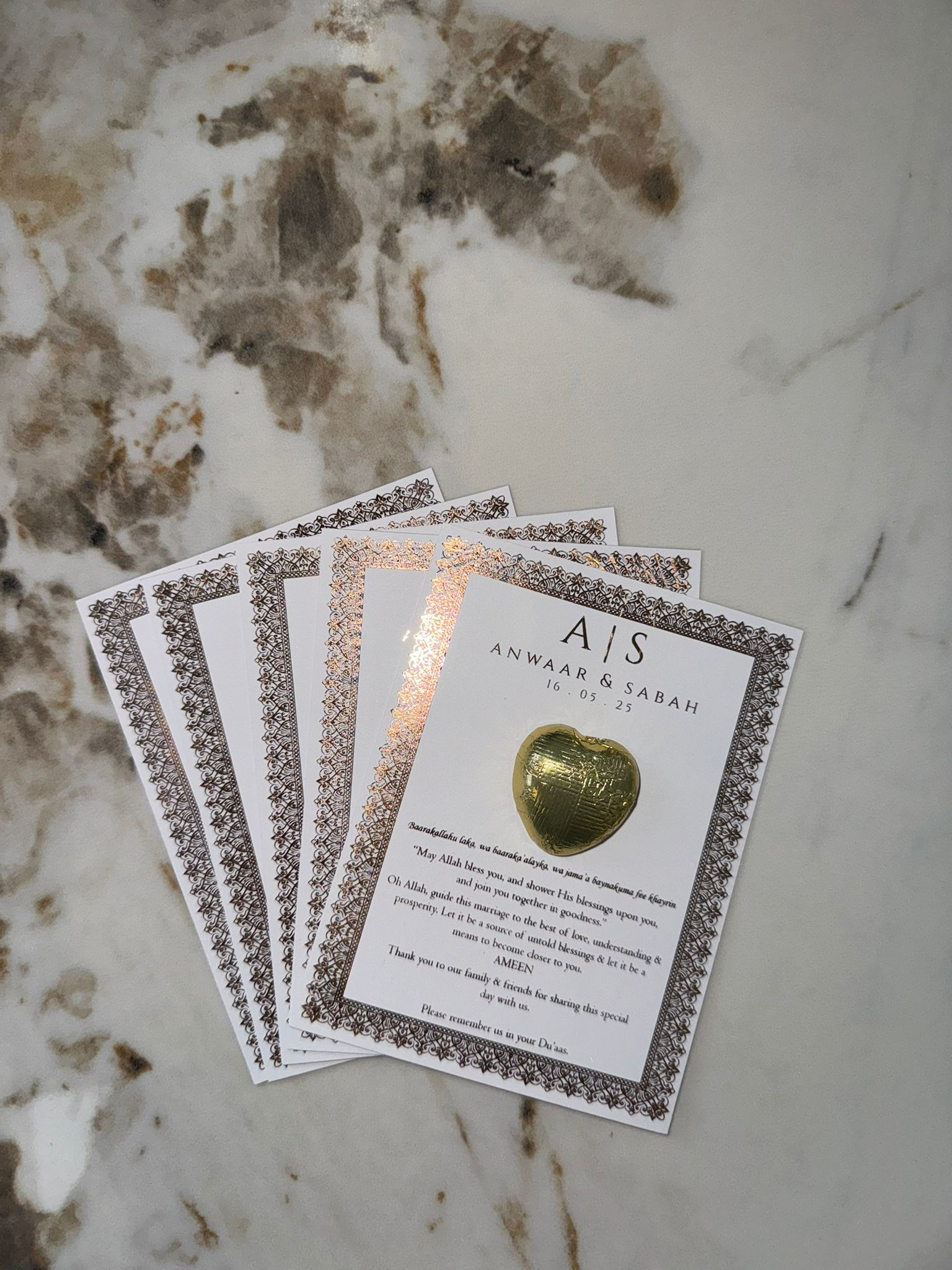 Foil chocolate favours