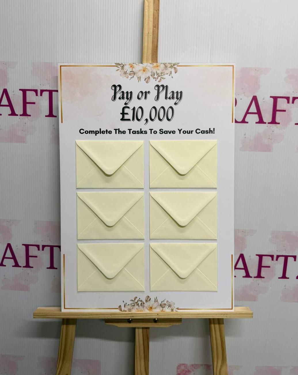 Cream and Gold Complete The Task Gate Sign