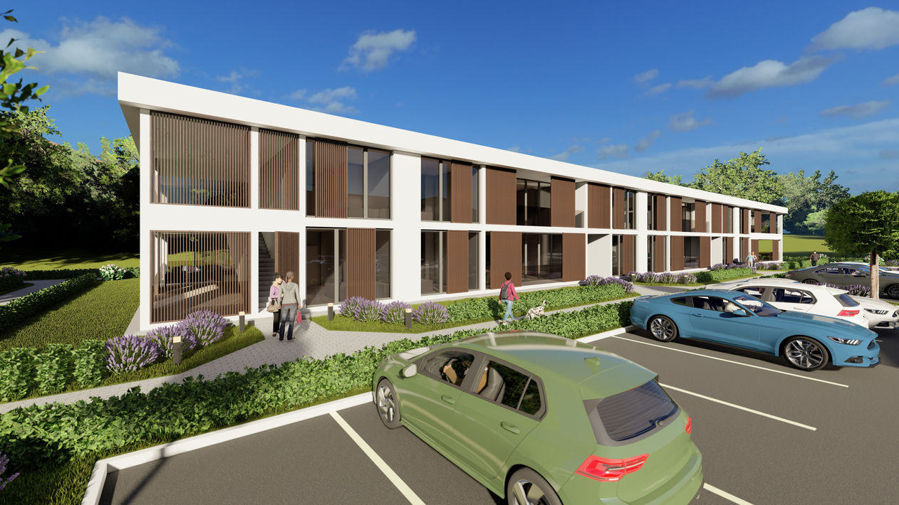 Off-Site Construction Multifamily Serenity Flats Front View