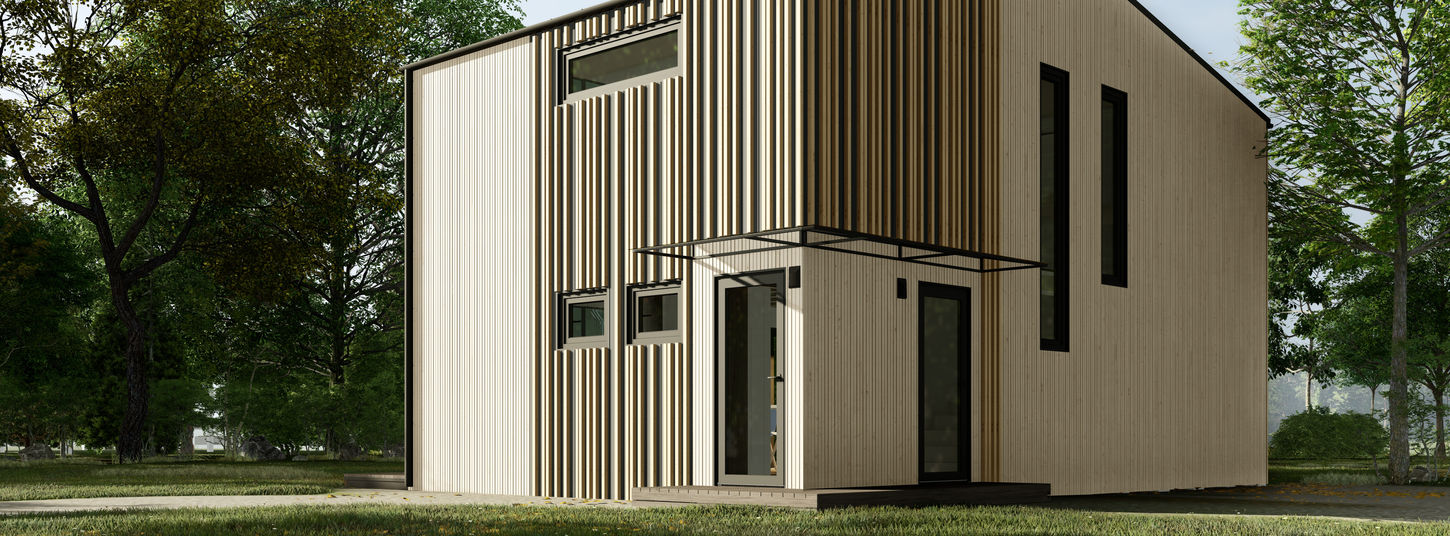 Off-Site Construction Duplex Duet Collection Front view