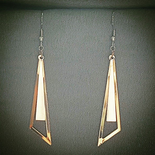 Thumbnail: Earrings (Drop) - Trigonal Doublets
