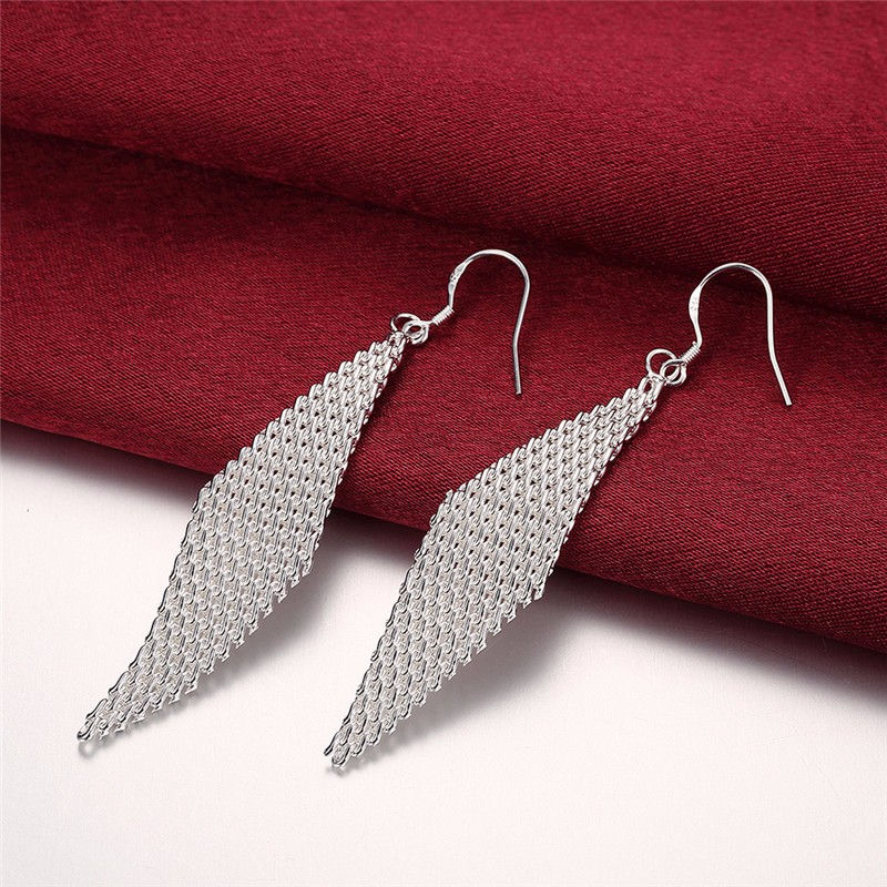 Thumbnail: Earrings (Drop) - Woven Rhombus
