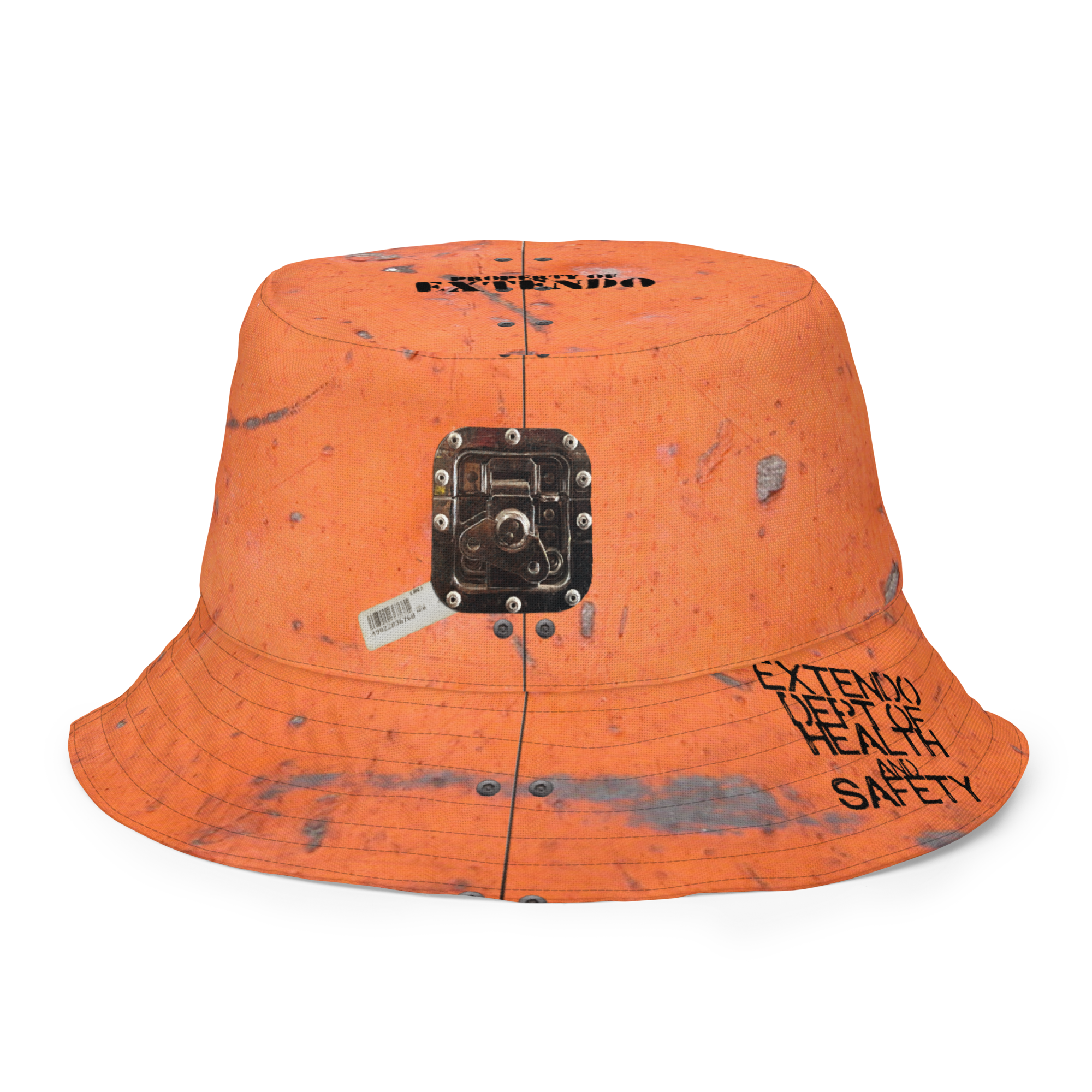 DEPT. OF HEALTH & SAFETY' Reversible bucket hat (BLK/ORANGE)