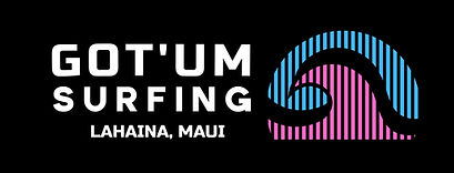 Got'Um Surfing Lahaina Maui Horizontal Black Logo