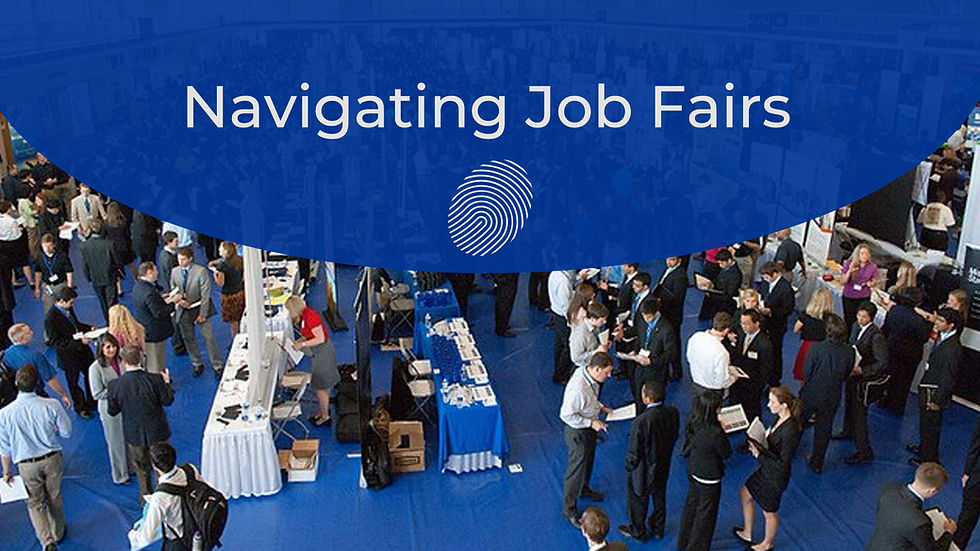 Attendees at a job fair