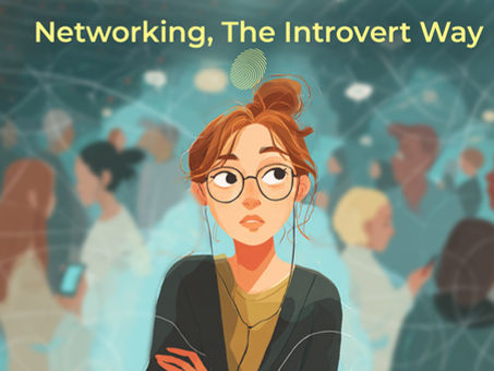 An introverted person at a networking event.