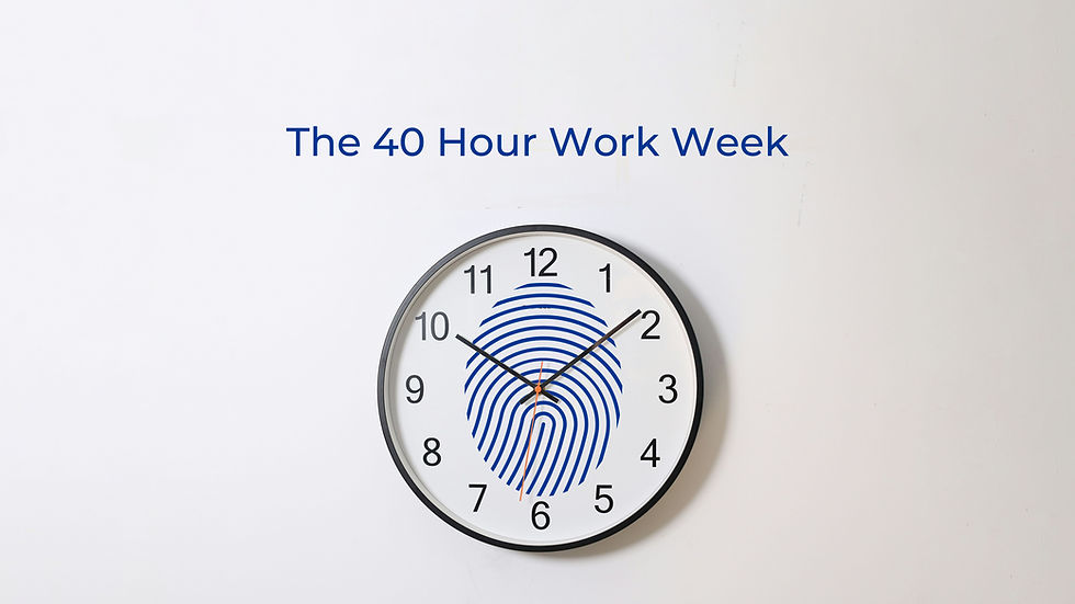 A clock on the work wall.