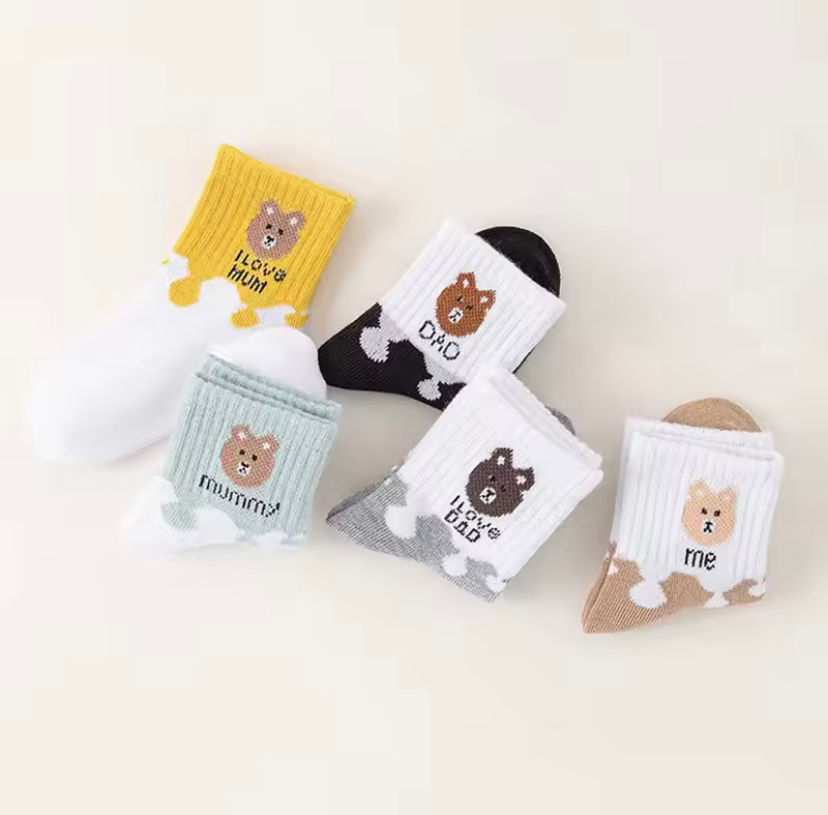 Miniatura: Kit Meia Ursinhos Família  - Kit 5 Pares