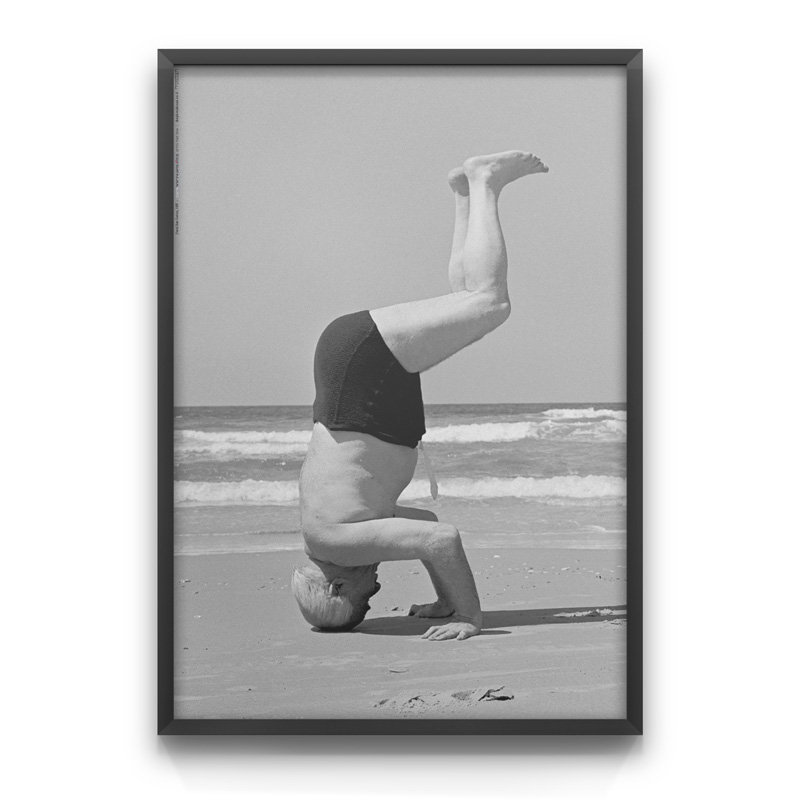 Ben-Gurion doing a headstand