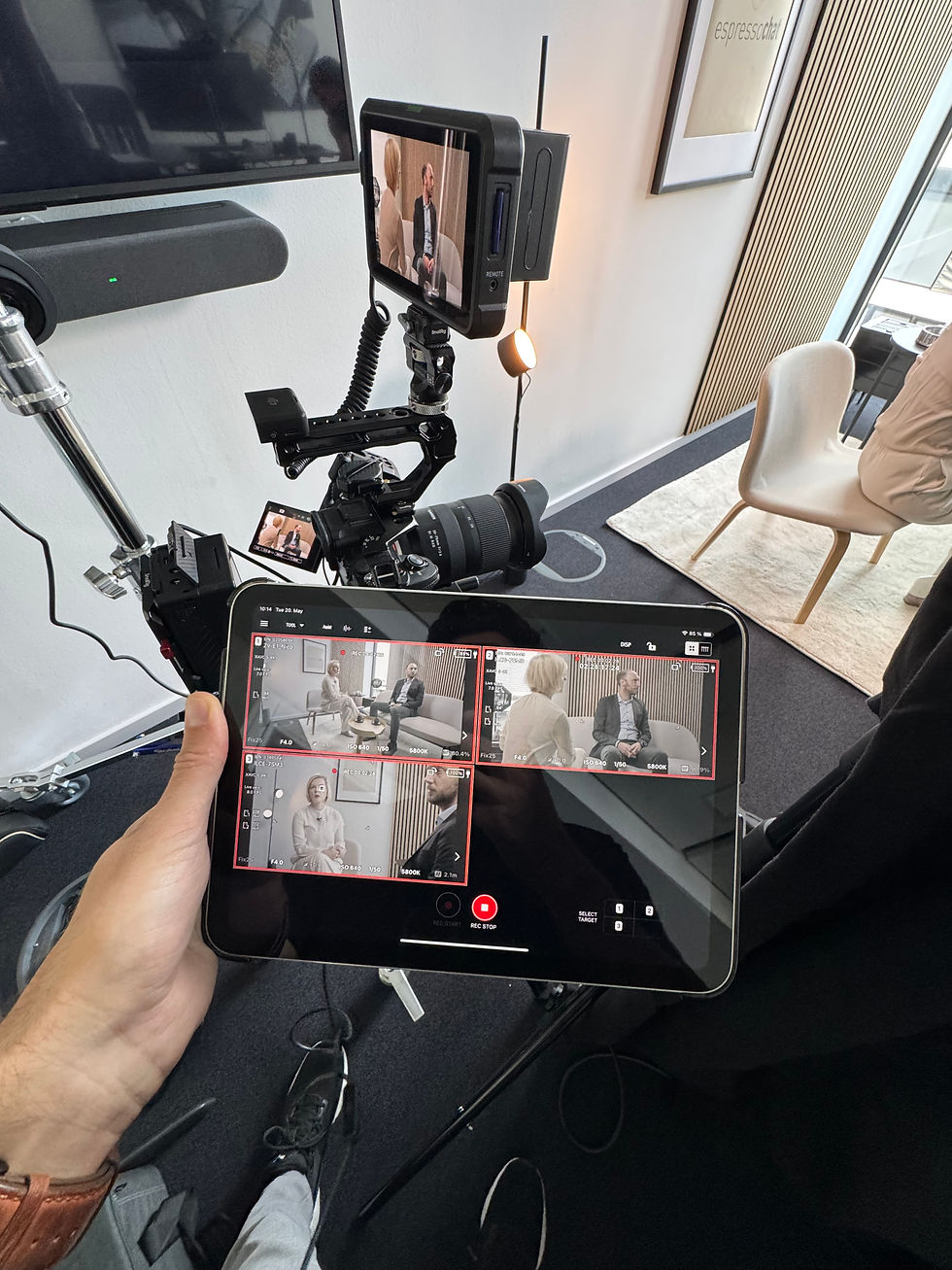 Bts einer Videoproduktion in München
