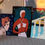 Miniature : 'Poolside on a Starry Night' surrounded by other cut-out collage artworks