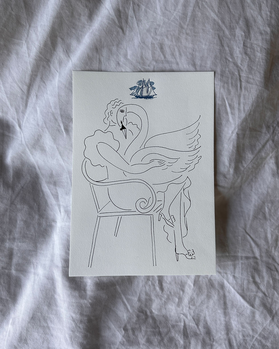 artwork 'Liées' laying flat