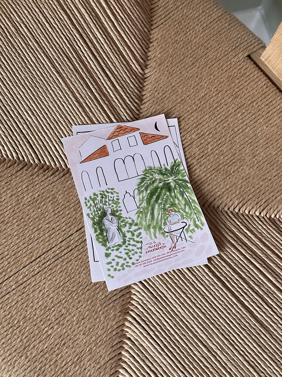 'Venetian Garden' laying flat on chair