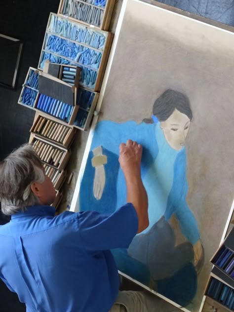 Pierre Boncompain dans son atelier
