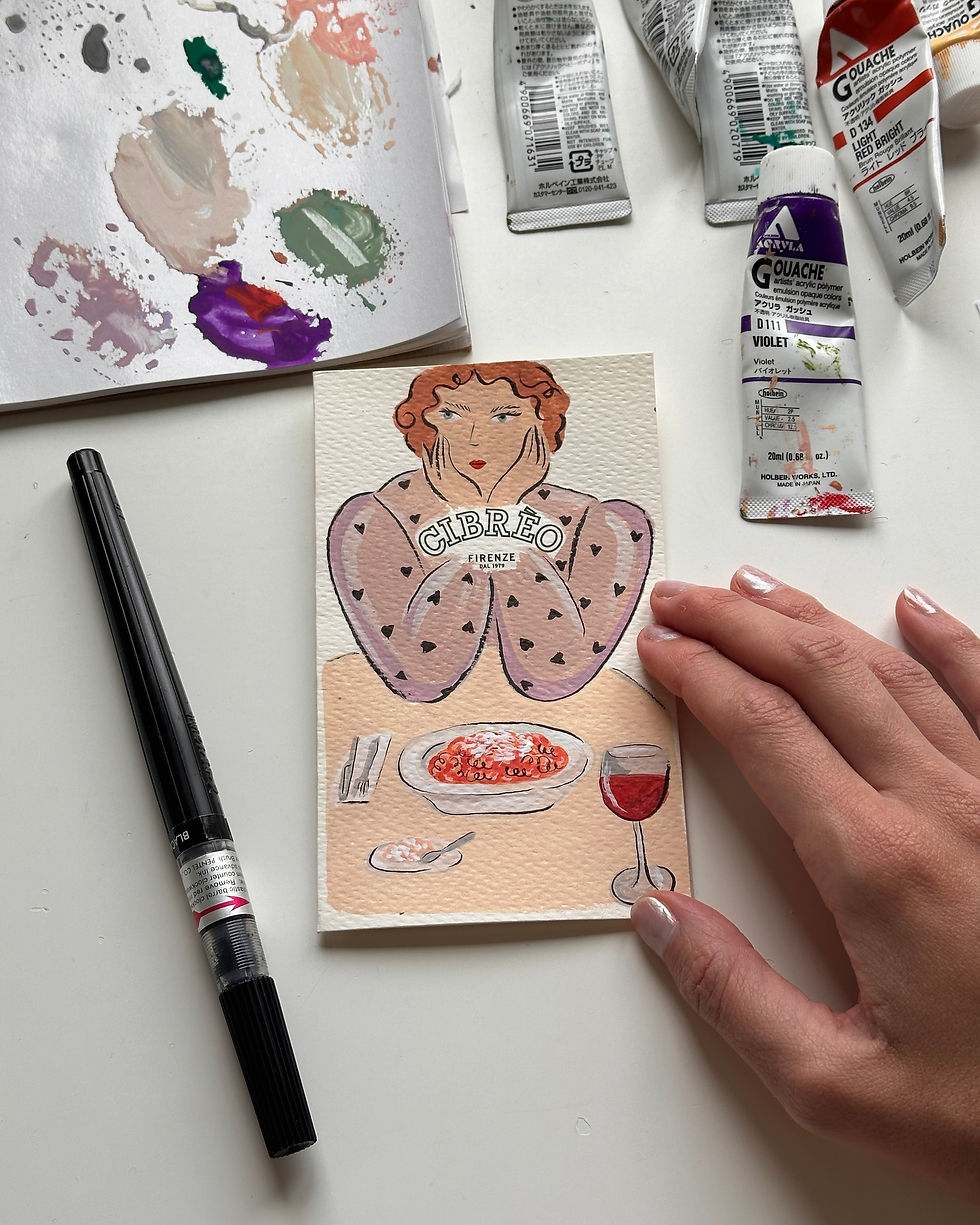 Picture of 'Cibrèo' Laying flat with art supplies