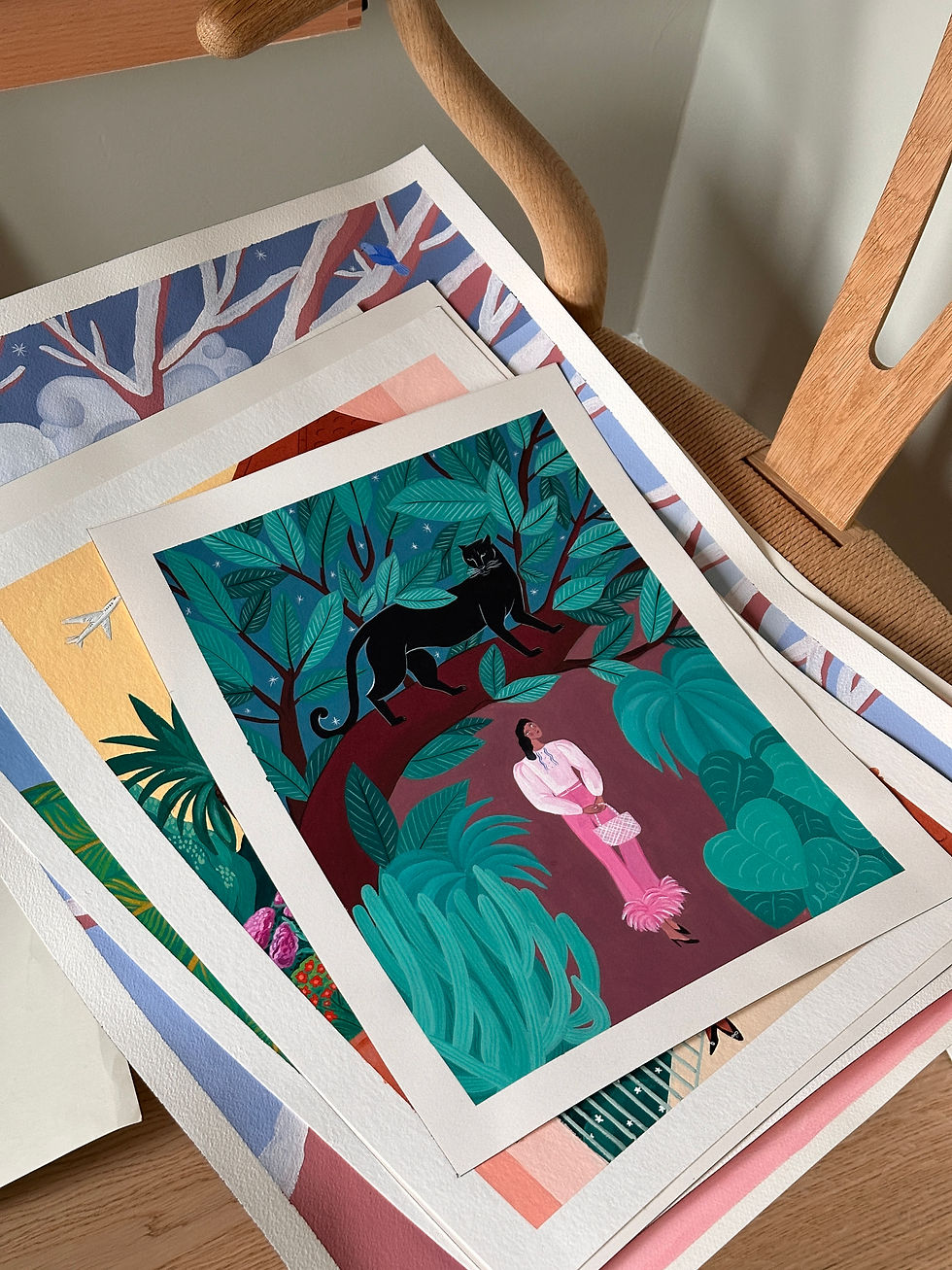 'Deja Vu' laying flat on chair