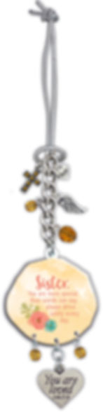 KT310 Orange Sister ArtMetal Car Bling C
