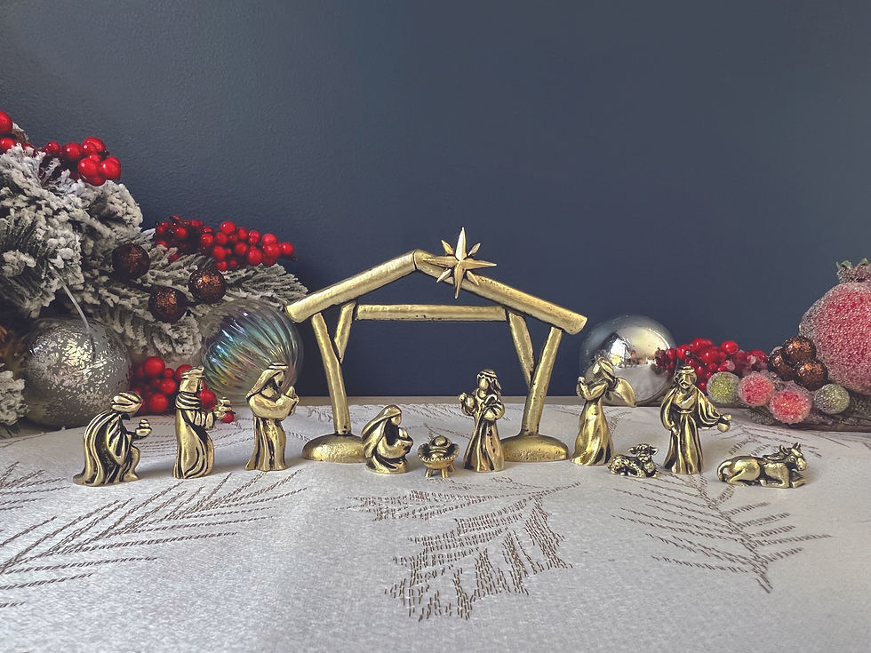 NT116 Brass Mini Nativity