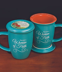 Abbey Press Set Regalo Tazza E Sottobicchiere 'Be Strong' - Tazza In Ceramica Con Sottobicchiere/Coperchio - Lavabile In Lavastoviglie E Microonde - Idea Regalo Motivazionale